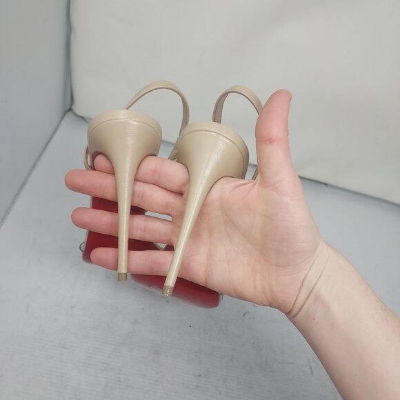 CHRISTIAN LOUBOUTIN Rosalie Strass Nude Strappy Heel Sandal - Picture 10 of 14